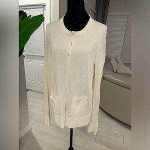 Akris punto combination knit chiffon pleated back blouse US 8